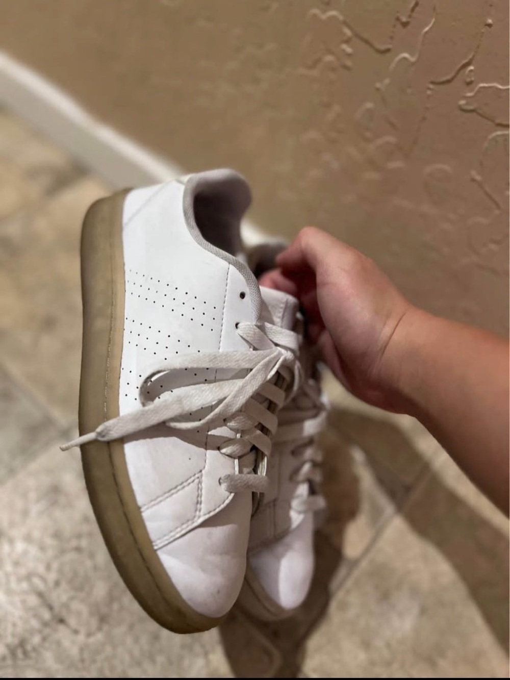 White Adidas Shoes 🤍
